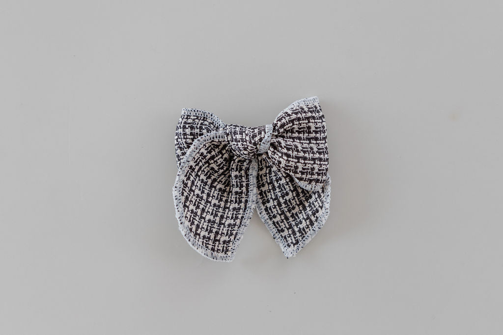 Tweed Bow Clips